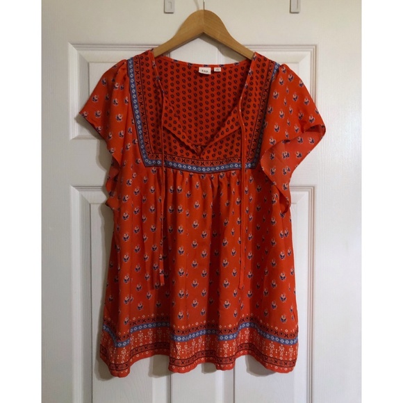 GAP Tops - [GAP] Orange Peasant Blouse